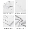 imageCOOFANDY Mens Casual Button Down Long Sleeve Untucked Denim Dress ShirtWhite