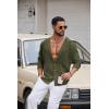 imageCOOFANDY Mens Casual Button Down Shirt Summer Beach Shirts Lightweight Hoodie Sun Protection Coverup for Travel VacationArmy Green
