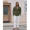 imageCOOFANDY Mens Casual Button Down Shirt Summer Beach Shirts Lightweight Hoodie Sun Protection Coverup for Travel VacationArmy Green