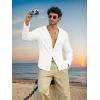 imageCOOFANDY Mens Casual Button Down Shirt Summer Beach Shirts Lightweight Hoodie Sun Protection Coverup for Travel VacationWhite