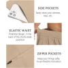 imageCOOFANDY Mens Casual Golf Shorts 9 Stretch Lightweight Quick Dry Summer Hiking Travel Shorts with Zipper PocketsKhaki