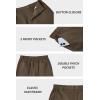 imageCOOFANDY Mens Casual Shorts ClassicFit 9 Chino Shorts Cotton Stretch Golf Short with 4 PocketsDark Olive