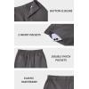 imageCOOFANDY Mens Casual Shorts ClassicFit 9 Chino Shorts Cotton Stretch Golf Short with 4 PocketsGrey