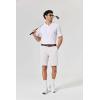 imageCOOFANDY Mens Casual Shorts ClassicFit 9 Chino Shorts Cotton Stretch Golf Short with 4 PocketsWhite