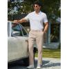 imageCOOFANDY Mens Chino Pants Casual Business Dress Pants Stretch Golf Trousers with PocketsApricot