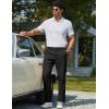 imageCOOFANDY Mens Chino Pants Casual Business Dress Pants Stretch Golf Trousers with PocketsBlack