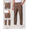 imageCOOFANDY Mens Chino Pants Casual Business Dress Pants Stretch Golf Trousers with PocketsBrown