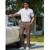 imageCOOFANDY Mens Chino Pants Casual Business Dress Pants Stretch Golf Trousers with PocketsBrown