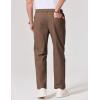 imageCOOFANDY Mens Chino Pants Casual Business Dress Pants Stretch Golf Trousers with PocketsBrown