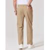 imageCOOFANDY Mens Chino Pants Casual Business Dress Pants Stretch Golf Trousers with PocketsKhaki