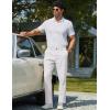 imageCOOFANDY Mens Chino Pants Casual Business Dress Pants Stretch Golf Trousers with PocketsWhite