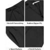 imageCOOFANDY Mens Cotton Linen Pants Casual Drawstring Summer Beach Pants Lightweight Linen Dress TrousersBlack