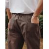 imageCOOFANDY Mens Cotton Linen Pants Casual Drawstring Summer Beach Pants Lightweight Linen Dress TrousersDark Grey