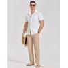 imageCOOFANDY Mens Cotton Linen Pants Casual Drawstring Summer Beach Pants Lightweight Linen Dress TrousersLight Khaki