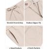 imageCOOFANDY Mens Cotton Linen Pants Casual Drawstring Summer Beach Pants Lightweight Linen Dress TrousersLinen Khaki