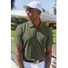 imageCOOFANDY Mens Cotton Polo Shirt Short Sleeve Golf Shirts 3 Buttons Casual Work T ShirtsArmy Green