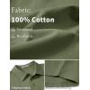 imageCOOFANDY Mens Cotton Polo Shirt Short Sleeve Golf Shirts 3 Buttons Casual Work T ShirtsArmy Green