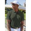 imageCOOFANDY Mens Cotton Polo Shirt Short Sleeve Golf Shirts 3 Buttons Casual Work T ShirtsDeep Green
