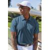 imageCOOFANDY Mens Cotton Polo Shirt Short Sleeve Golf Shirts 3 Buttons Casual Work T ShirtsGrayish Blue