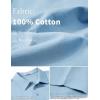 imageCOOFANDY Mens Cotton Polo Shirt Short Sleeve Golf Shirts 3 Buttons Casual Work T ShirtsLight Blue