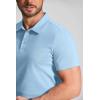 imageCOOFANDY Mens Cotton Polo Shirt Short Sleeve Golf Shirts 3 Buttons Casual Work T ShirtsLight Blue