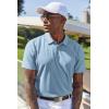 imageCOOFANDY Mens Cotton Polo Shirt Short Sleeve Golf Shirts 3 Buttons Casual Work T ShirtsLight Blue