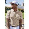 imageCOOFANDY Mens Cotton Polo Shirt Short Sleeve Golf Shirts 3 Buttons Casual Work T ShirtsLight Khaki