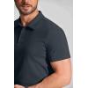 imageCOOFANDY Mens Cotton Polo Shirt Short Sleeve Golf Shirts 3 Buttons Casual Work T ShirtsMidnight Blue