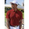 imageCOOFANDY Mens Cotton Polo Shirt Short Sleeve Golf Shirts 3 Buttons Casual Work T ShirtsRed