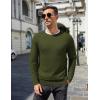 imageCOOFANDY Mens Crewneck Sweater Casual Dress Pullover Sweaters Slim Fit Lightweight Long Sleeve Raglan SweatersArmy Green