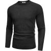 imageCOOFANDY Mens Crewneck Sweater Casual Dress Pullover Sweaters Slim Fit Lightweight Long Sleeve Raglan SweatersBlack