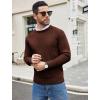 imageCOOFANDY Mens Crewneck Sweater Casual Dress Pullover Sweaters Slim Fit Lightweight Long Sleeve Raglan SweatersBrown