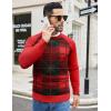 imageCOOFANDY Mens Crewneck Sweater Casual Dress Pullover Sweaters Slim Fit Lightweight Long Sleeve Raglan SweatersChristmas Red  Green