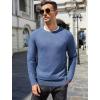 imageCOOFANDY Mens Crewneck Sweater Casual Dress Pullover Sweaters Slim Fit Lightweight Long Sleeve Raglan SweatersDark Blue