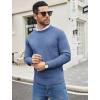 imageCOOFANDY Mens Crewneck Sweater Casual Dress Pullover Sweaters Slim Fit Lightweight Long Sleeve Raglan SweatersDark Blue