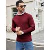 imageCOOFANDY Mens Crewneck Sweater Casual Dress Pullover Sweaters Slim Fit Lightweight Long Sleeve Raglan SweatersDark Red