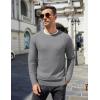 imageCOOFANDY Mens Crewneck Sweater Casual Dress Pullover Sweaters Slim Fit Lightweight Long Sleeve Raglan SweatersGrey