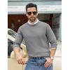 imageCOOFANDY Mens Crewneck Sweater Casual Dress Pullover Sweaters Slim Fit Lightweight Long Sleeve Raglan SweatersGrey