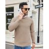 imageCOOFANDY Mens Crewneck Sweater Casual Dress Pullover Sweaters Slim Fit Lightweight Long Sleeve Raglan SweatersLight Coffee
