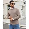imageCOOFANDY Mens Crewneck Sweater Casual Dress Pullover Sweaters Slim Fit Lightweight Long Sleeve Raglan SweatersLight Khaki