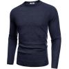 imageCOOFANDY Mens Crewneck Sweater Casual Dress Pullover Sweaters Slim Fit Lightweight Long Sleeve Raglan SweatersNavy Blue