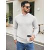 imageCOOFANDY Mens Crewneck Sweater Casual Dress Pullover Sweaters Slim Fit Lightweight Long Sleeve Raglan SweatersWhite