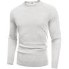 imageCOOFANDY Mens Crewneck Sweater Casual Dress Pullover Sweaters Slim Fit Lightweight Long Sleeve Raglan SweatersWhite