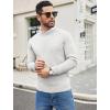 imageCOOFANDY Mens Crewneck Sweater Casual Dress Pullover Sweaters Slim Fit Lightweight Long Sleeve Raglan SweatersWhite