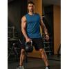 imageCOOFANDY Mens Dry Fit Workout Tank Top Sleeveless Gym Muscle Shirt UPF 50 Summer Running Athletic TshirtsDenim Blue