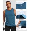 imageCOOFANDY Mens Dry Fit Workout Tank Top Sleeveless Gym Muscle Shirt UPF 50 Summer Running Athletic TshirtsDenim Blue