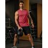 imageCOOFANDY Mens Dry Fit Workout Tank Top Sleeveless Gym Muscle Shirt UPF 50 Summer Running Athletic TshirtsRed