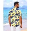 imageCOOFANDY Mens Hawaiian Shirt Short Sleeve Button Down Shirts Tropical Floral Summer Beach ShirtsYellow  Palm Leaf