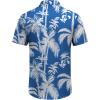 imageCOOFANDY Mens Hawaiian Shirts Short Sleeve Button Down Aloha Shirts Summer Vacation Beach ShirtsBluecoconut Tree