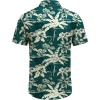 imageCOOFANDY Mens Hawaiian Shirts Short Sleeve Button Down Aloha Shirts Summer Vacation Beach ShirtsDark Greentropical Broadleaf